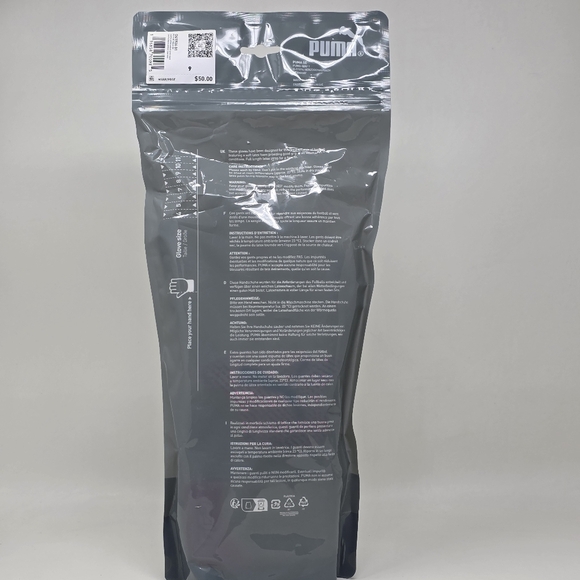 Puma Goalkeeper Football Soccer Gloves Unisex Size 9 041926 01 White New - Picture 7 of 7